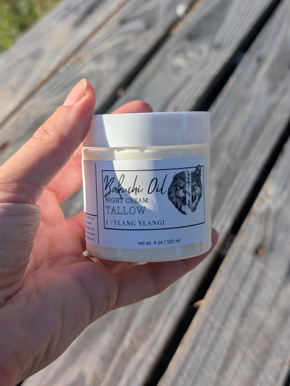 Bakuchiol Tallow Night Cream, 4 oz - Leo & Wolf