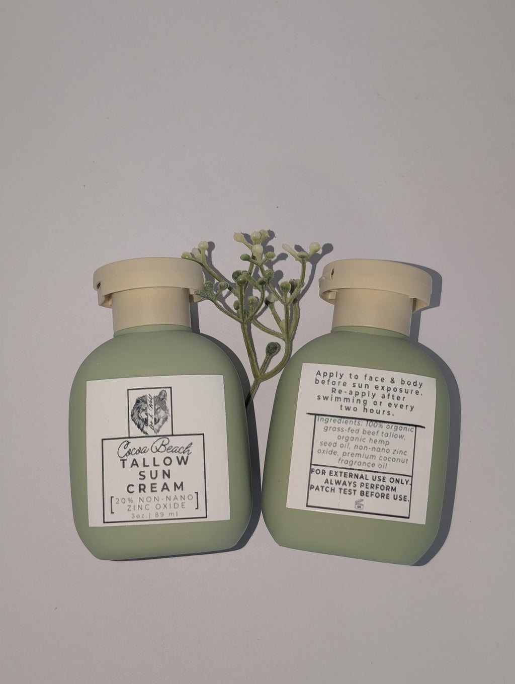 Mineral Tallow Sun Cream, Natural Zinc Oxide Balm, 3 oz, 6 oz