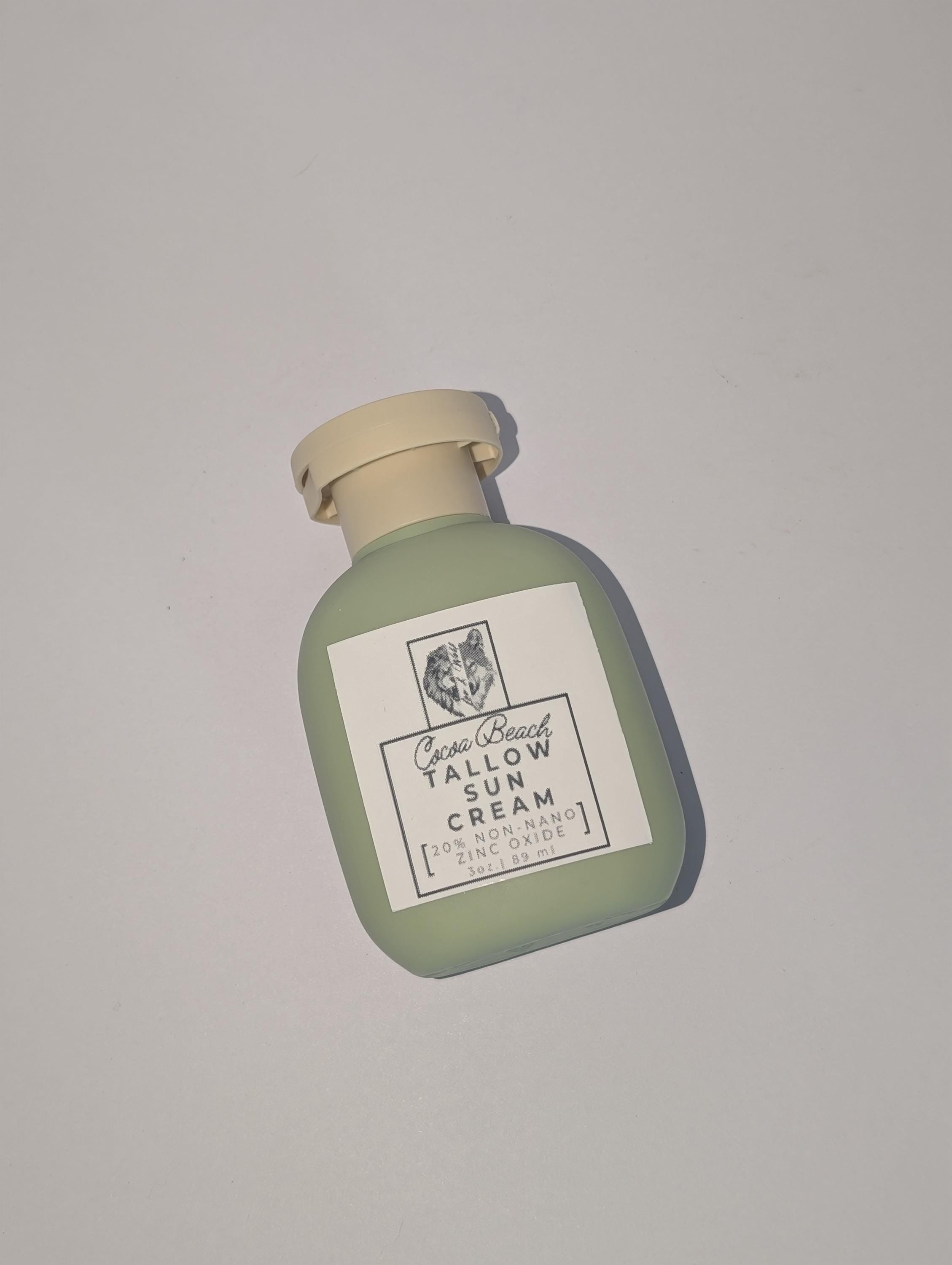 Mineral Tallow Sun Cream, Natural Zinc Oxide Balm, 3 oz, 6 oz