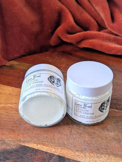 Original Tallow Sun Cream, Non Nano Zinc Oxide Lotion, Cocoa Beach Scent, 4 oz