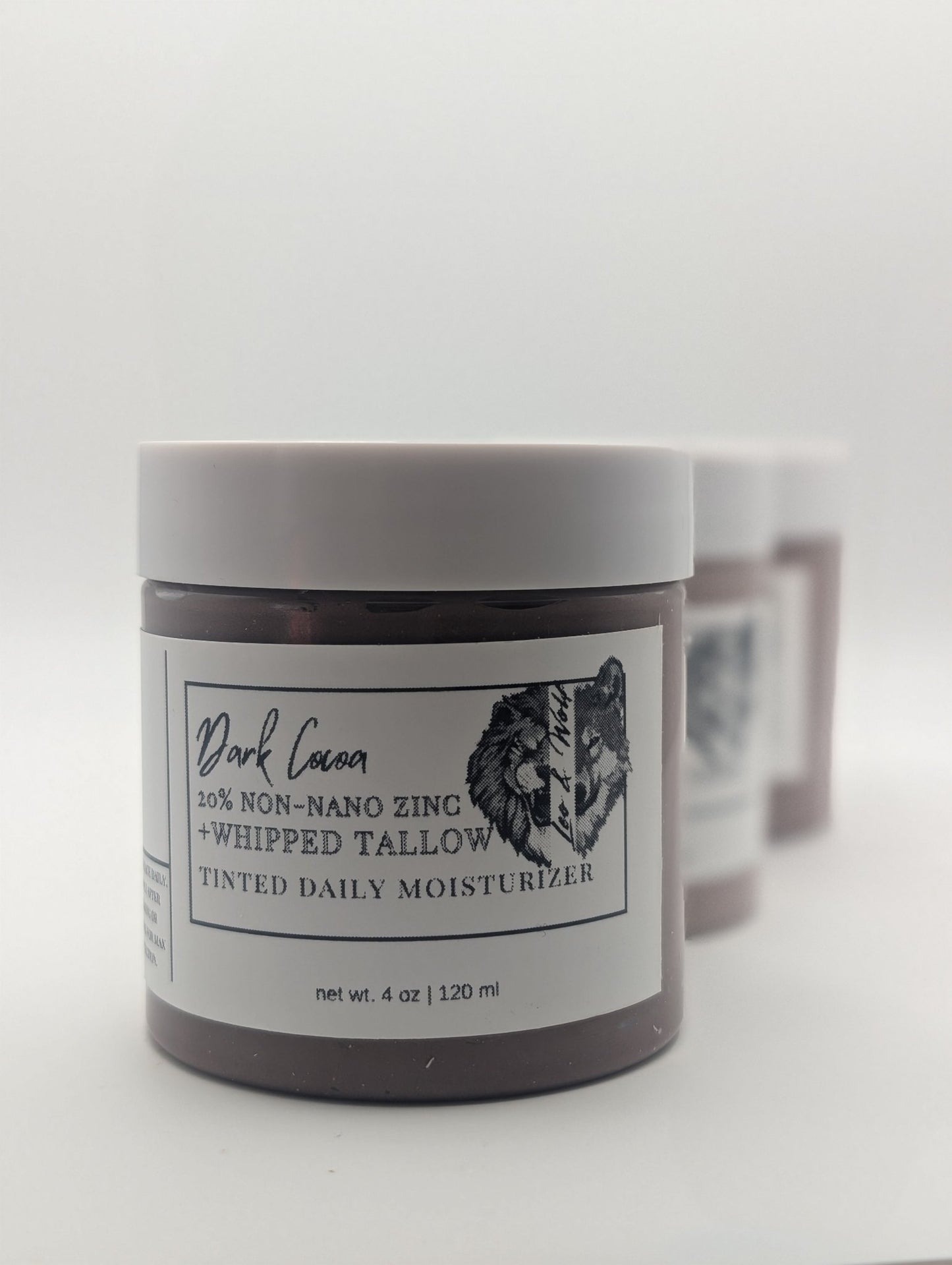 Tinted Daily Tallow Moisturizer with 20% Zinc Oxide, 4 oz or 8 oz