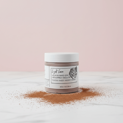 Tinted Daily Tallow Moisturizer with 20% Zinc Oxide, 4 oz or 8 oz