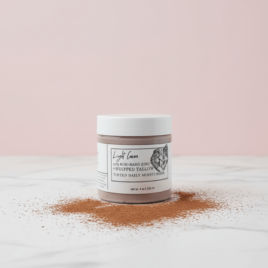 Tinted Daily Tallow Moisturizer with 20% Zinc Oxide, 4 oz or 8 oz